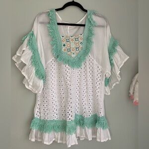 Mint Jeweled Coverup 🌊